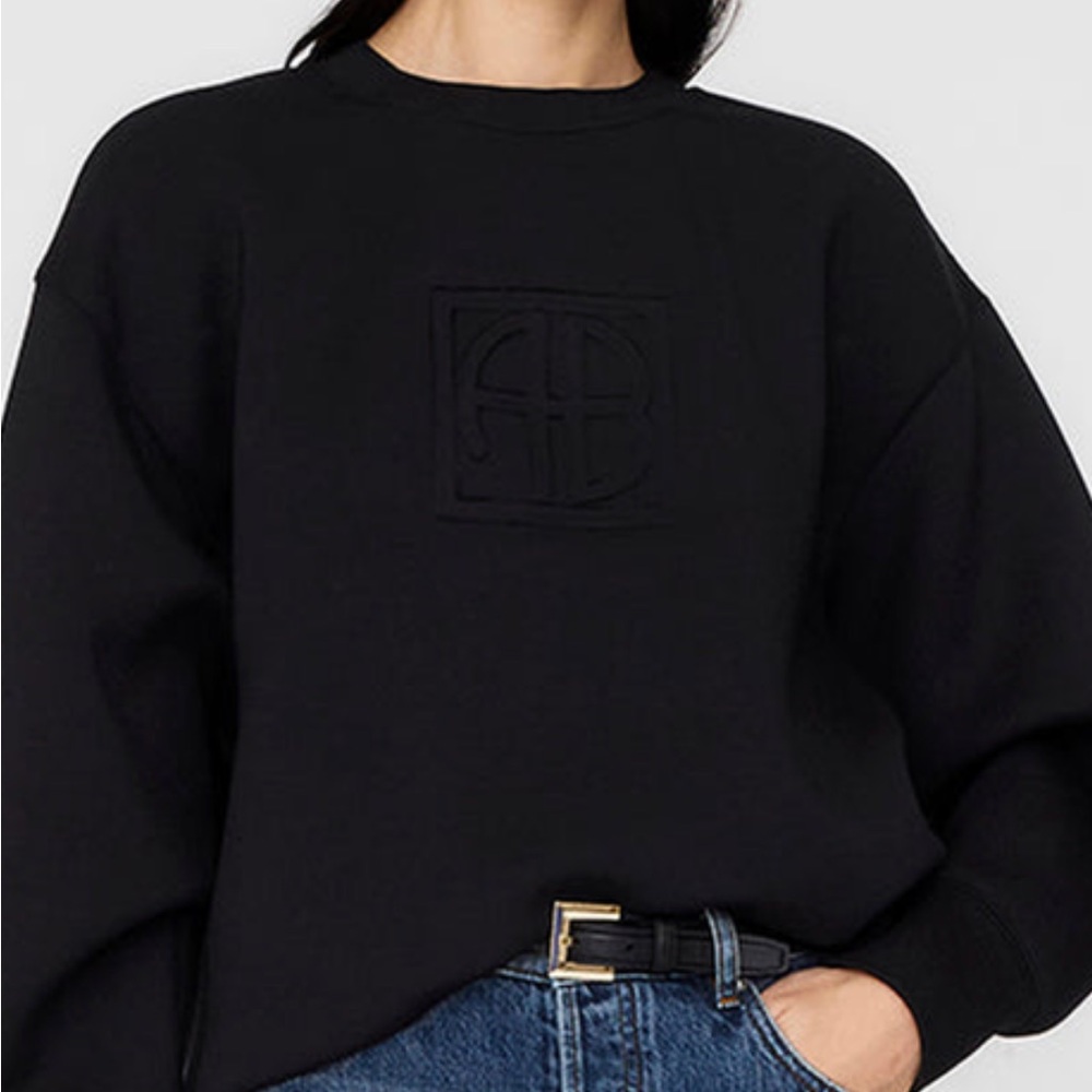 NWT ANINE BING 2025 Alto Sweatshirt with Framed Monogram